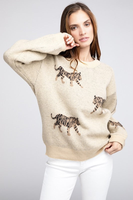 Tiger Pattern Sweater RTS