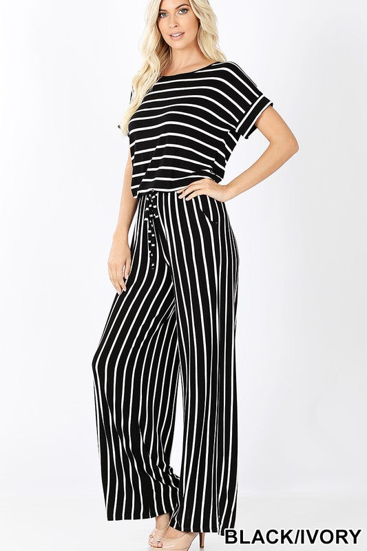 Zenana Striped Jumpsuit