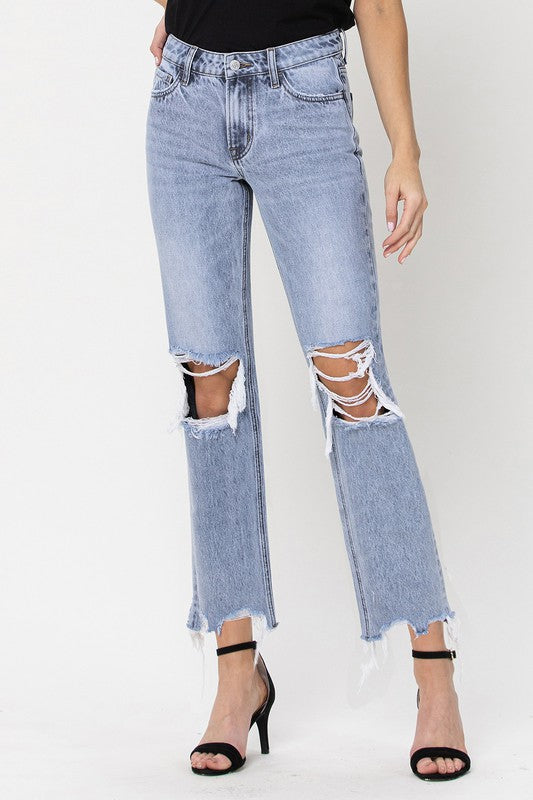 Super High Rise 90's Straight Crop Jeans