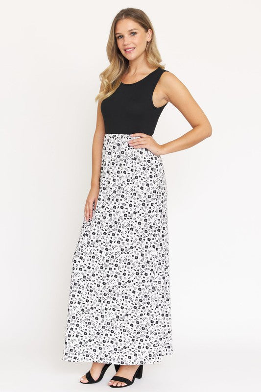 Sleeveless Floral Maxi Dress