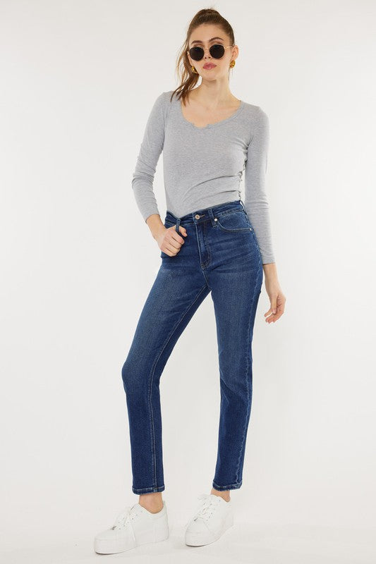 Kancan High Rise Slim Straight Jeans