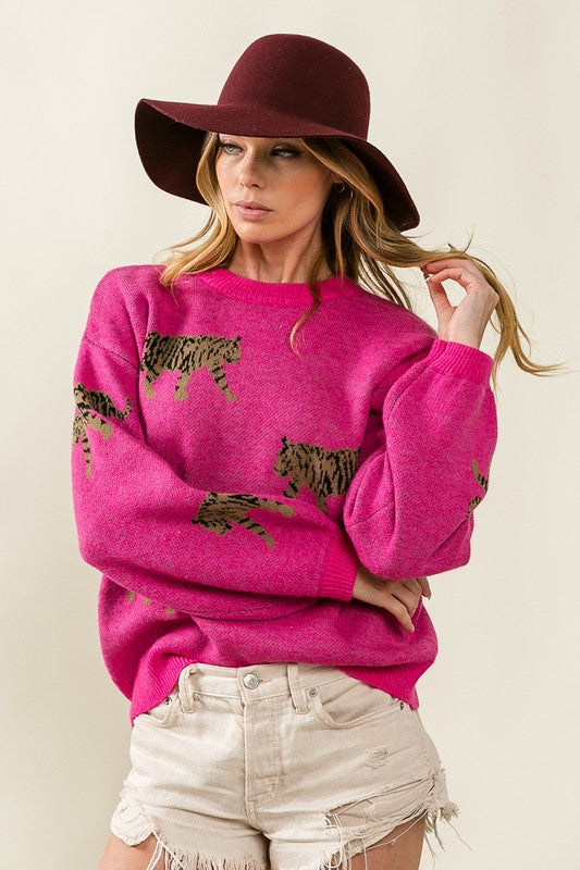 Tiger Pattern Sweater RTS