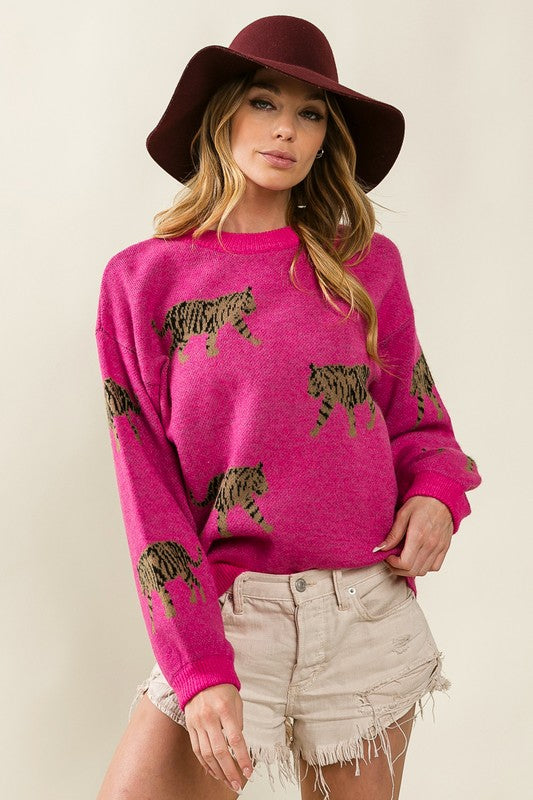 Tiger Pattern Sweater RTS