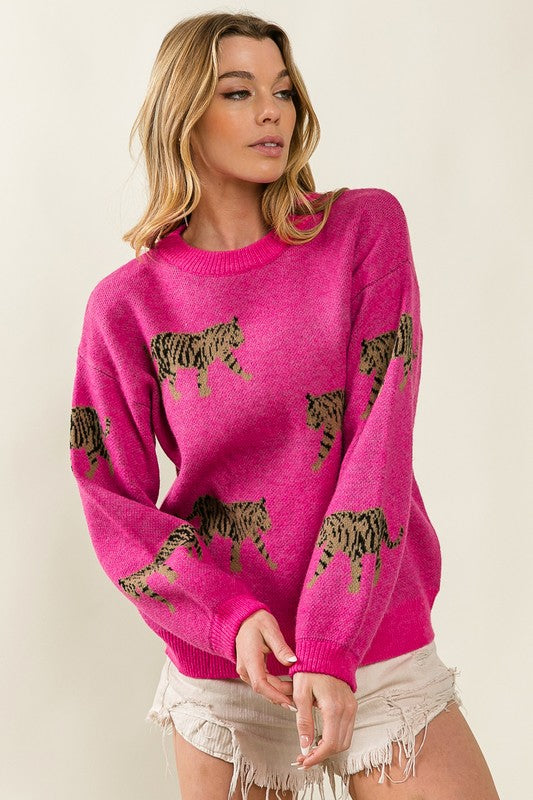 Tiger Pattern Sweater RTS