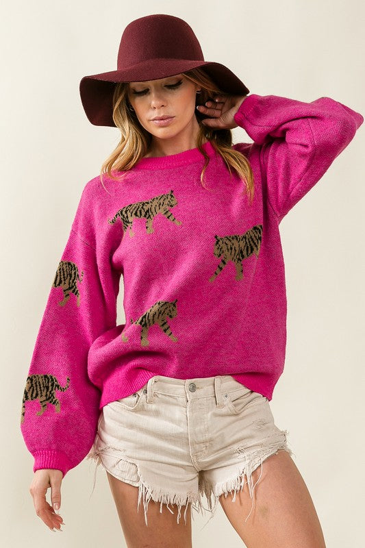 Tiger Pattern Sweater RTS