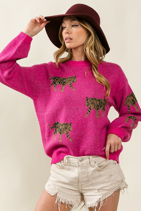 Tiger Pattern Sweater RTS