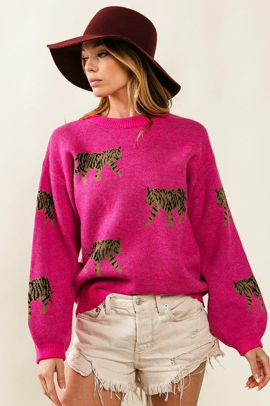 Tiger Pattern Sweater RTS