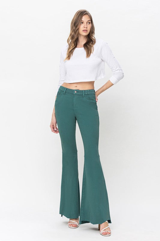 Flying Monkey Emerald High Rise Super Flare Jeans