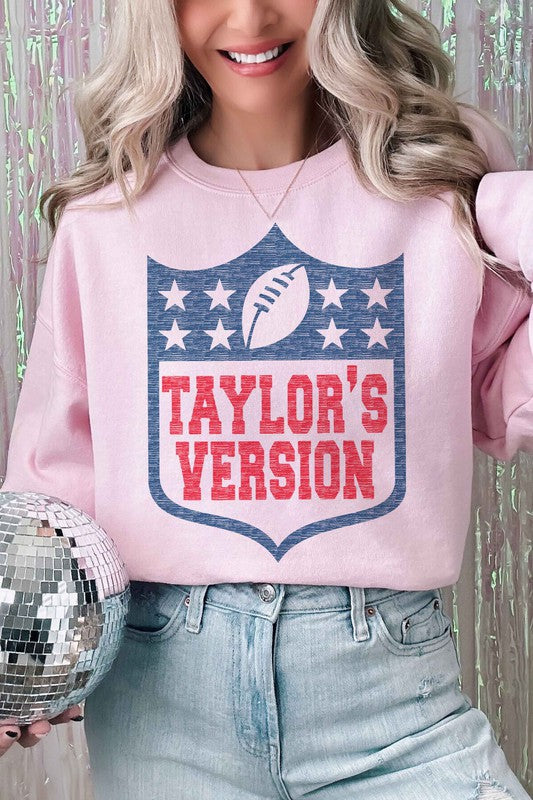 NFL Taylor Swift TAYLORS VERSION FOOTBALL GRAPHIC SWEATSHIRT