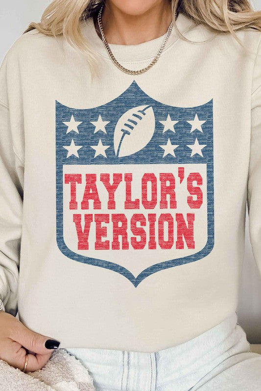 NFL Taylor Swift TAYLORS VERSION FOOTBALL GRAPHIC SWEATSHIRT