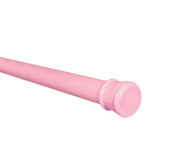 Pink Adjustable Tension Curtain Rod 41-76 inches