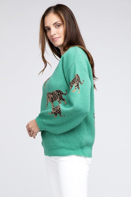 Tiger Pattern Sweater RTS