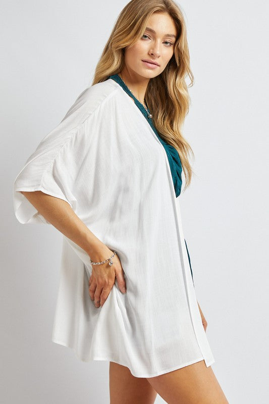 Davi & Dani Favorite Solid Kimono Cardigan