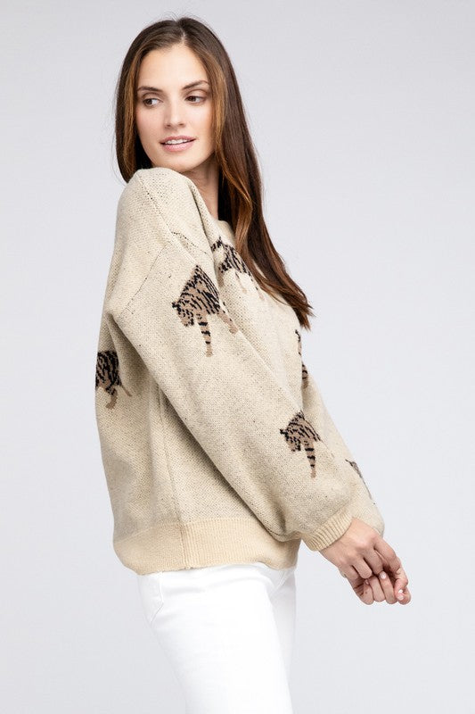 Tiger Pattern Sweater RTS