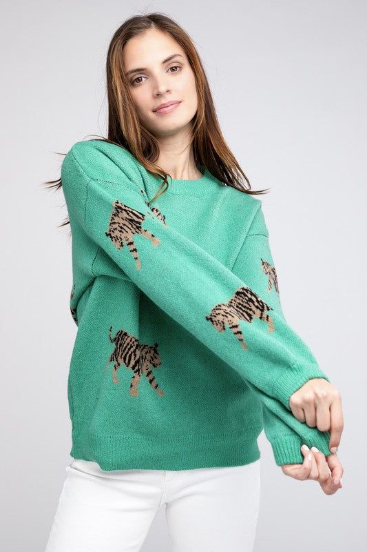 Tiger Pattern Sweater RTS