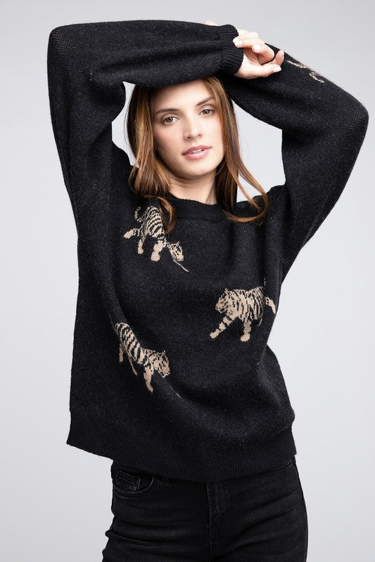 Tiger Pattern Sweater RTS