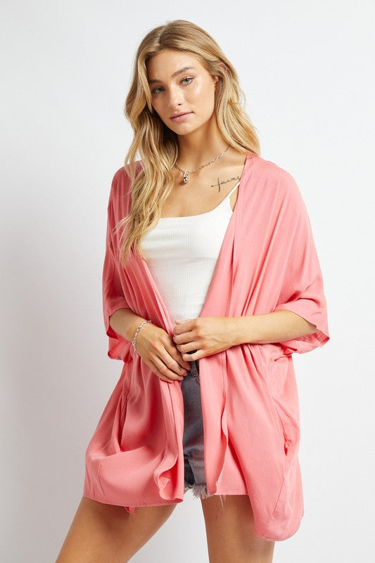 Davi & Dani Favorite Solid Kimono Cardigan