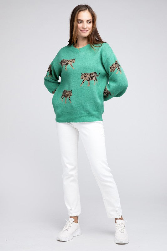 Tiger Pattern Sweater RTS