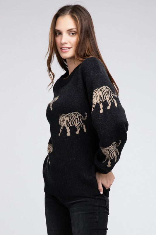 Tiger Pattern Sweater RTS