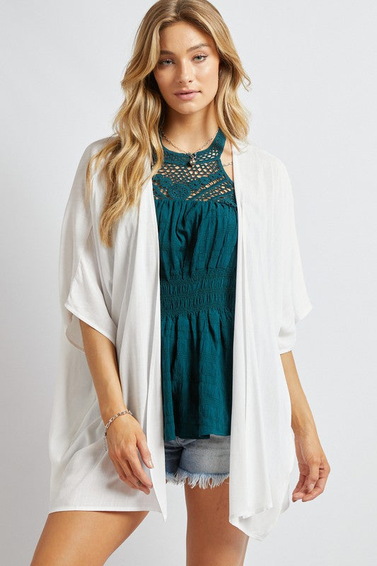 Davi & Dani Favorite Solid Kimono Cardigan