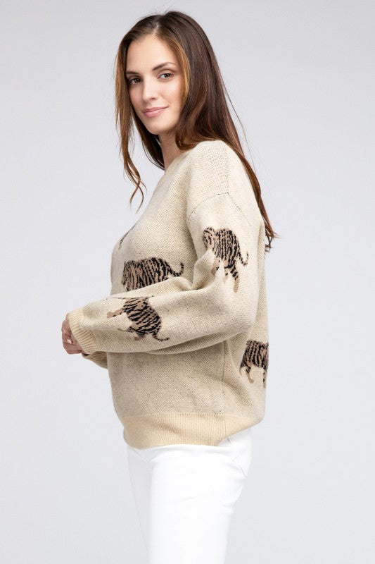 Tiger Pattern Sweater RTS