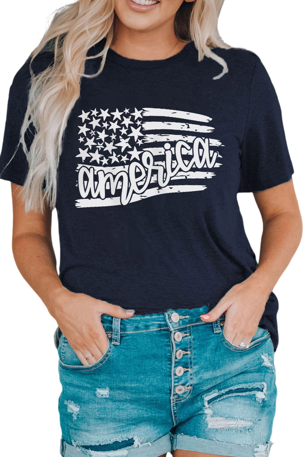 AMERICA US Flag Graphic Tee