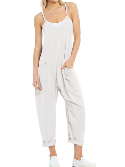 Spaghetti Strap Jumpsuit with Pockets