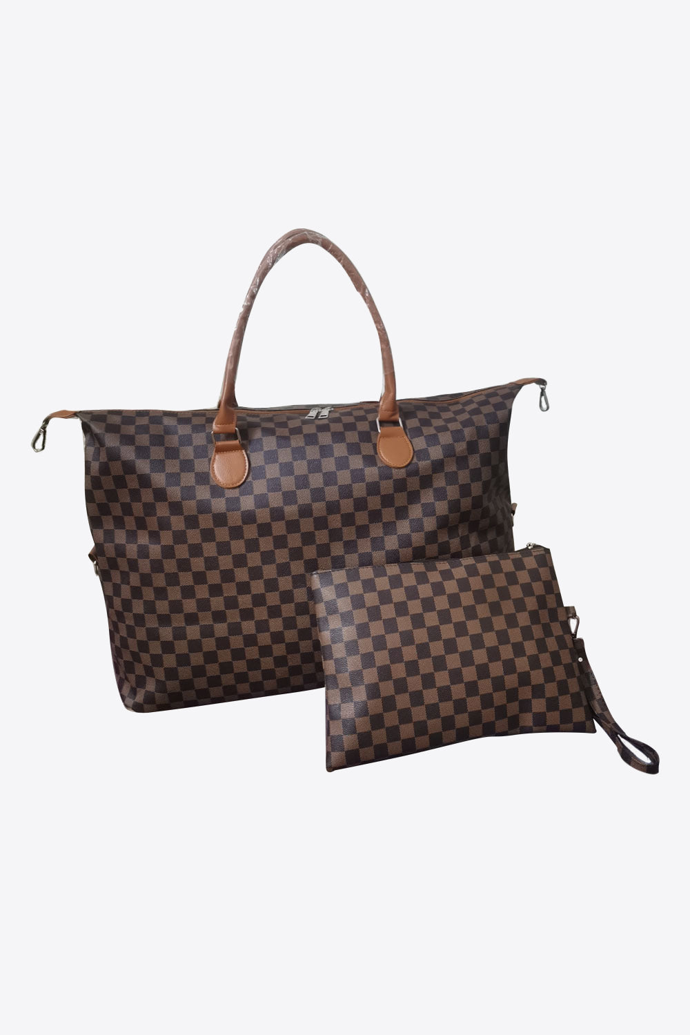 Designer Envy Checkered Two Piece Oversized Bag Set