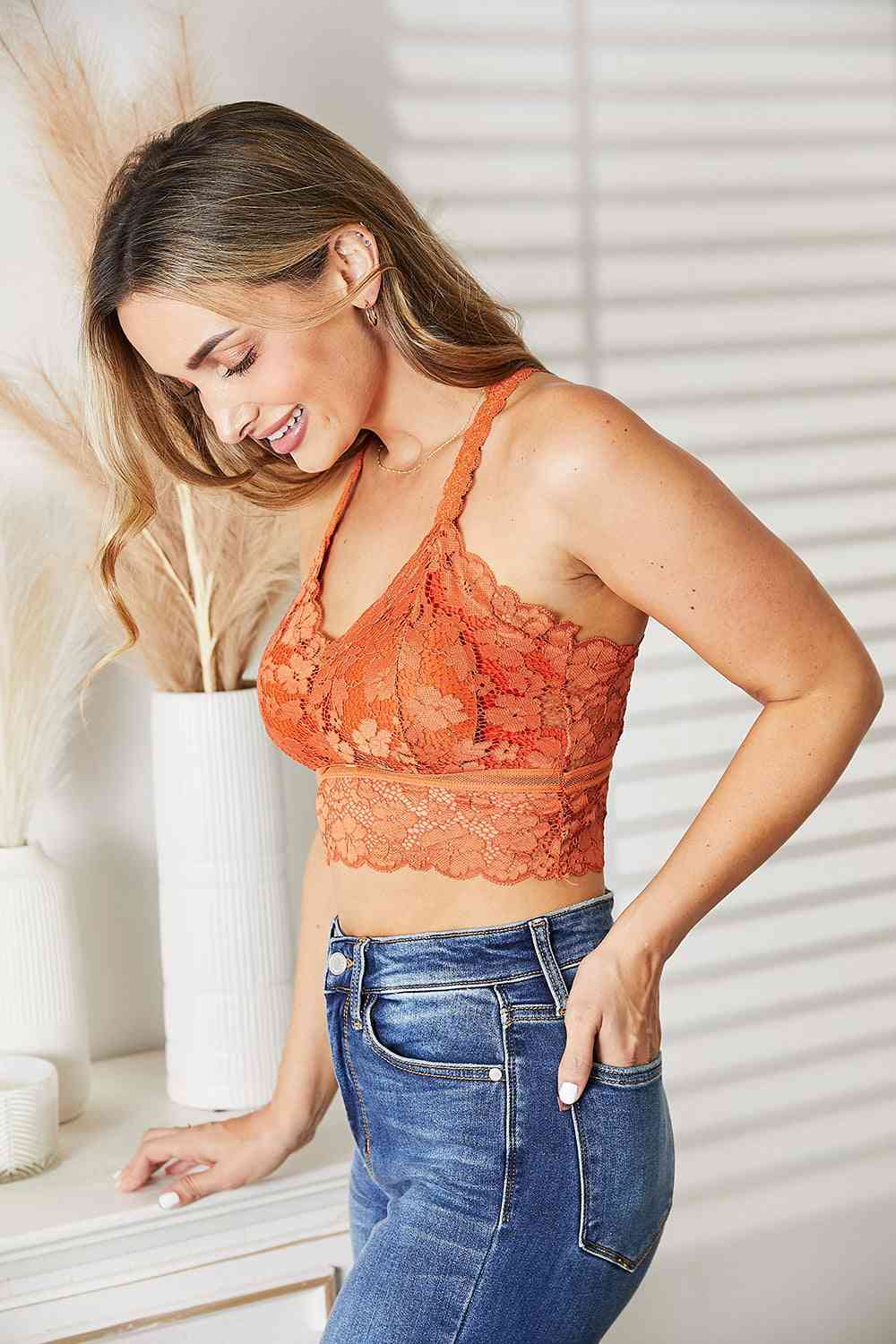 JadyK Juliette Pumpkin Spice Crisscross Lace Bralette TikTok Viral