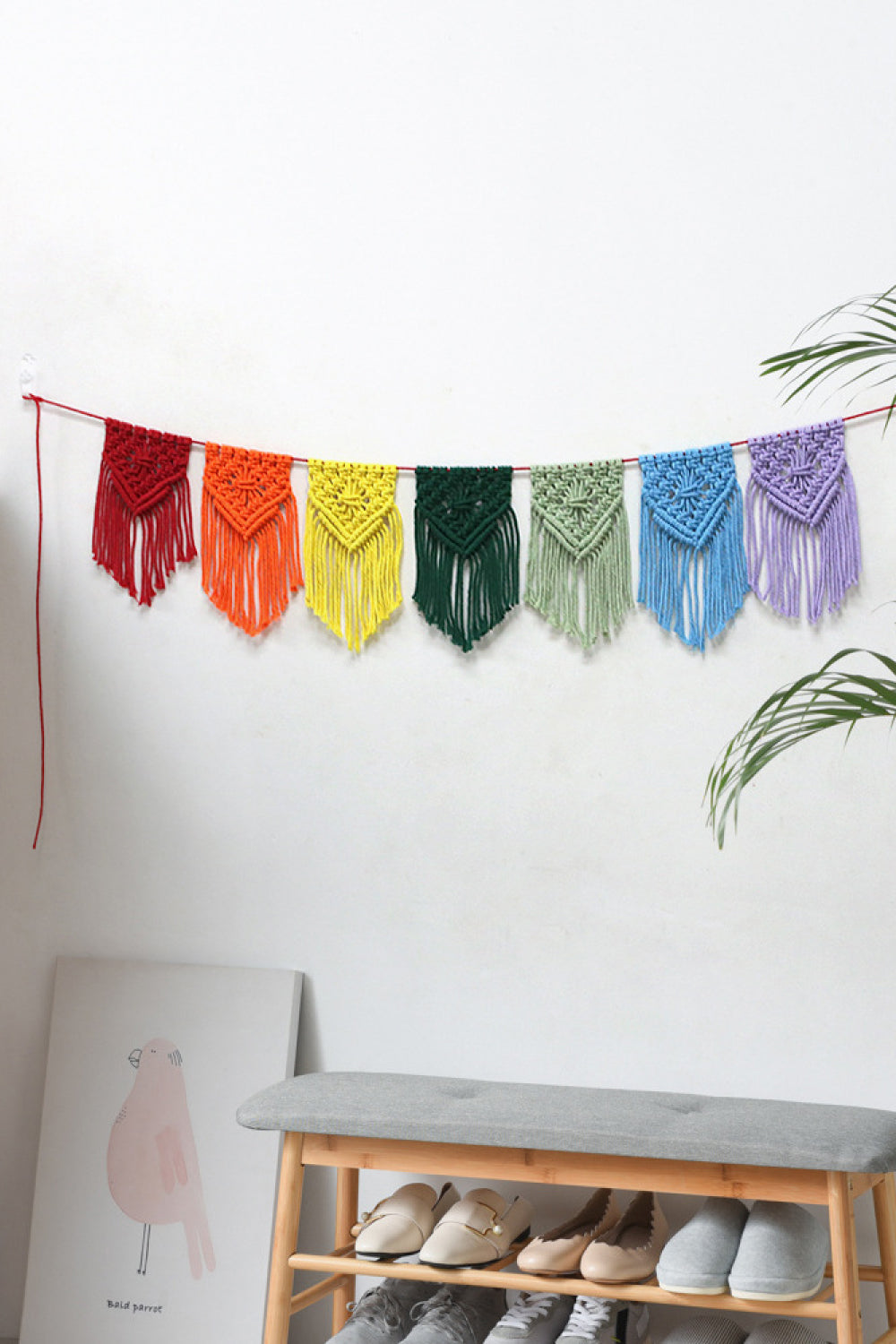 Rainbow Fringe Wall Hanging