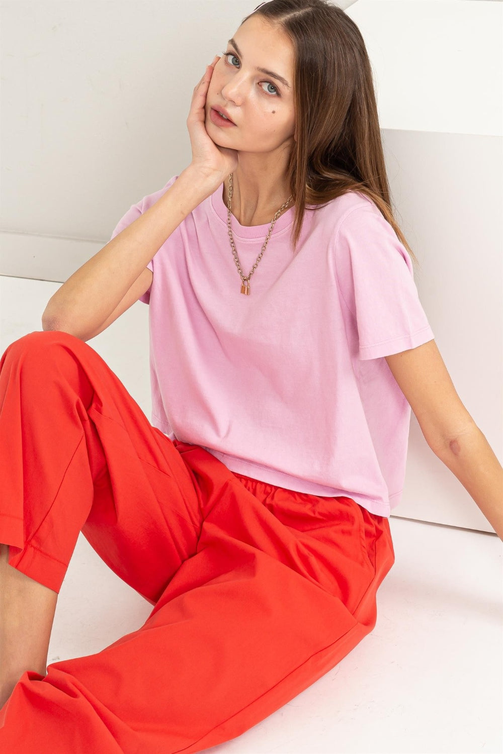 HYFVE Round Neck Cropped T-Shirt