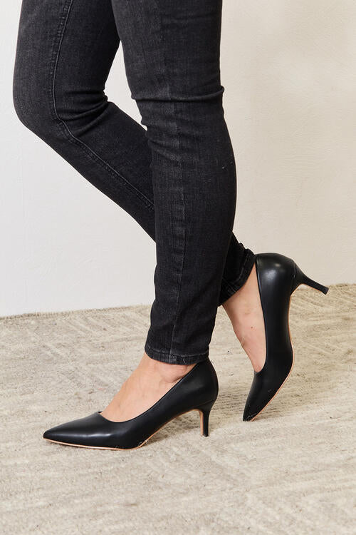 Black 2" Closed Toe Heels