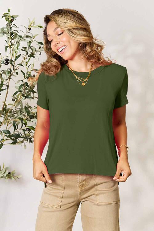 Basic Babe Round Neck Short Sleeve T-Shirt