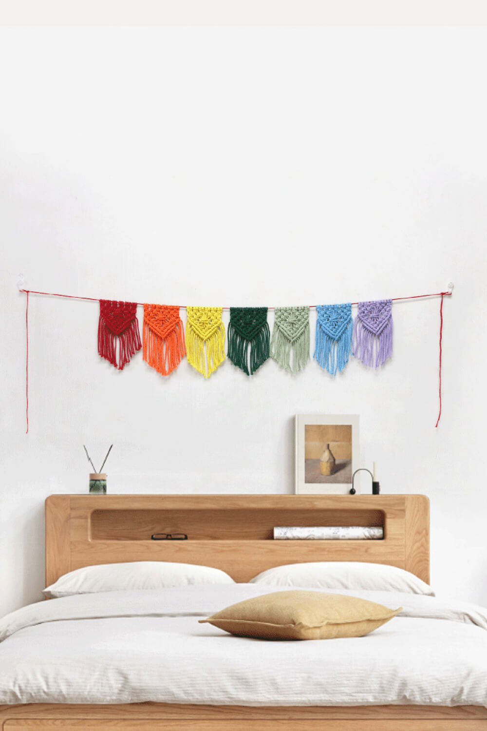 Rainbow Fringe Wall Hanging