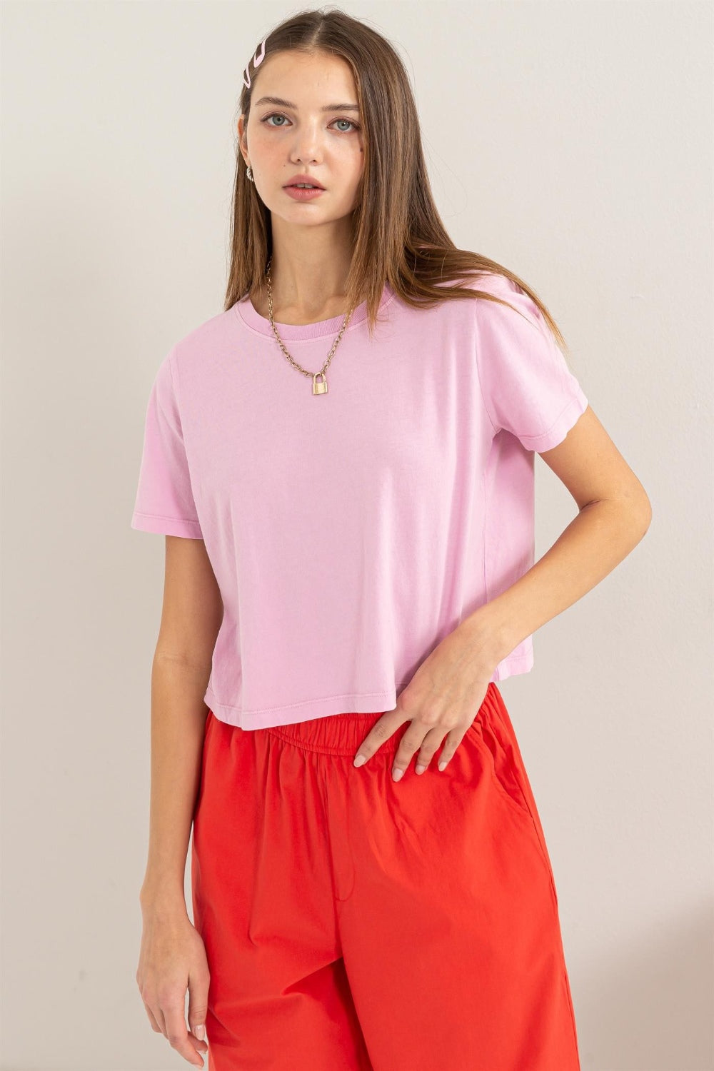 HYFVE Round Neck Cropped T-Shirt