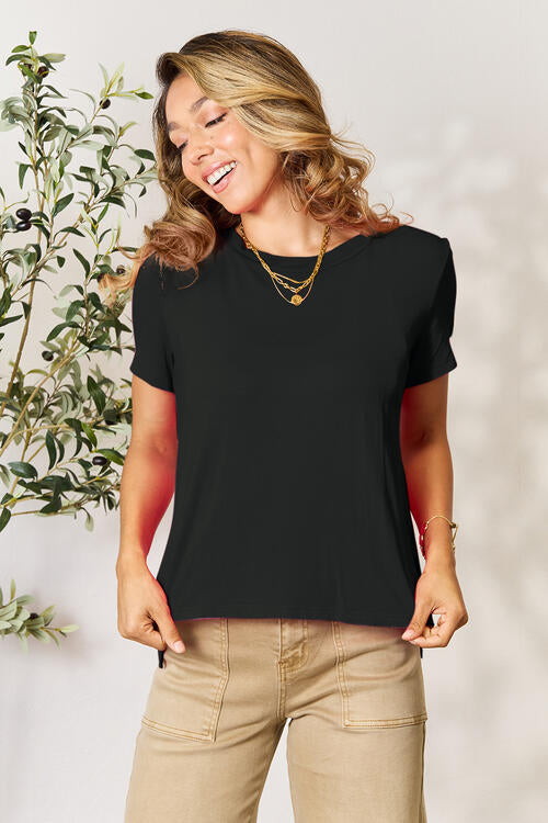 Basic Babe Round Neck Short Sleeve T-Shirt