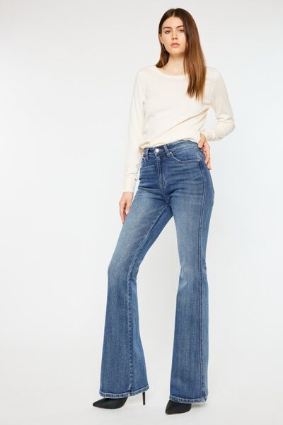 Kancan Cat's Whiskers High Rise Flare Jeans