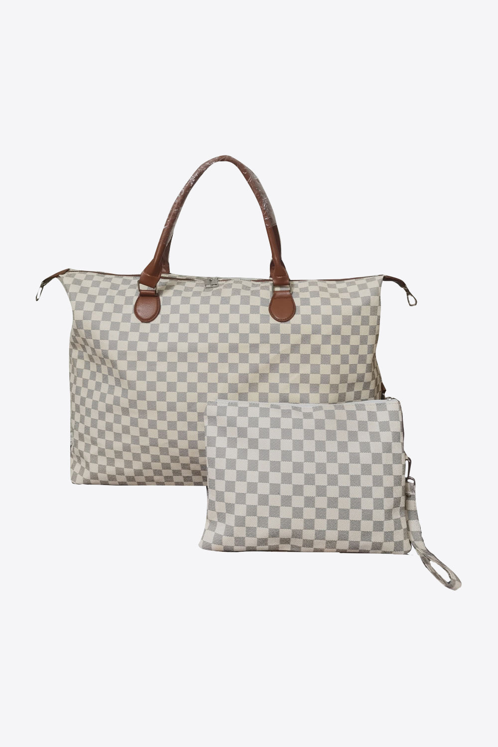 Designer Envy Checkered Two Piece Oversized Bag Set