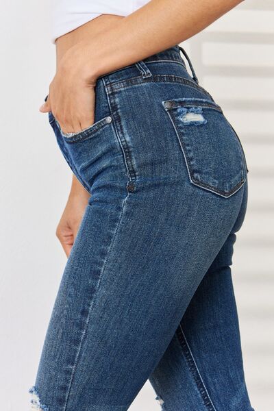 Judy Blue High Rise Distressed Slim Jeans