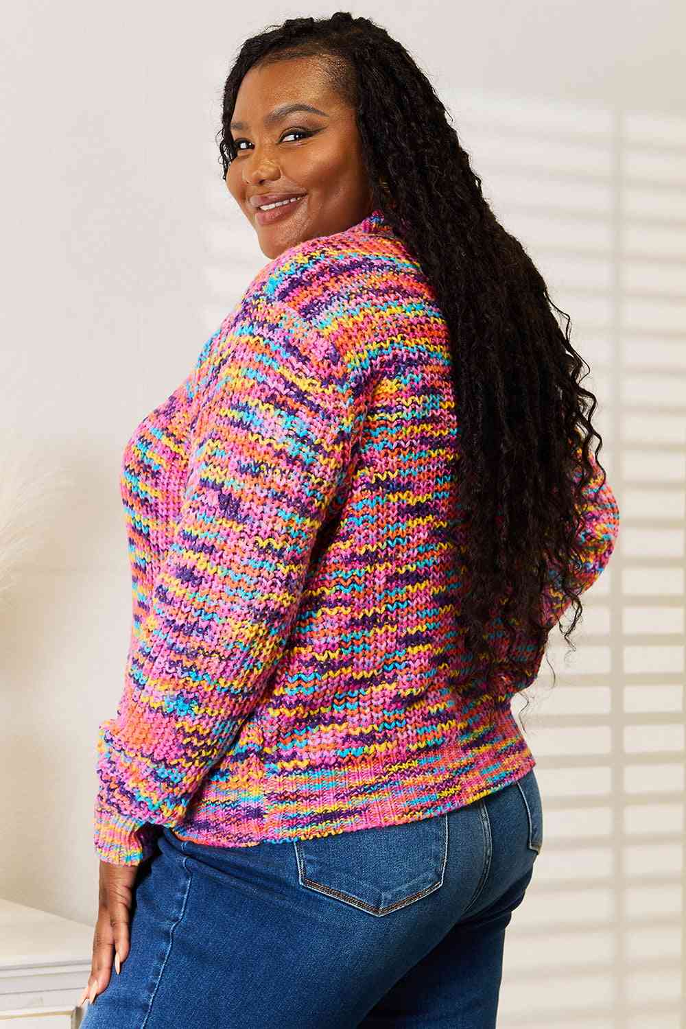 Rainbow Vibes Woven Long Sleeve Cardigan - RTS