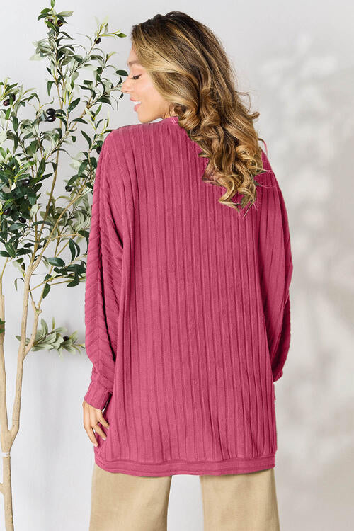 Chilly Babe Ribbed Cocoon Cardigan