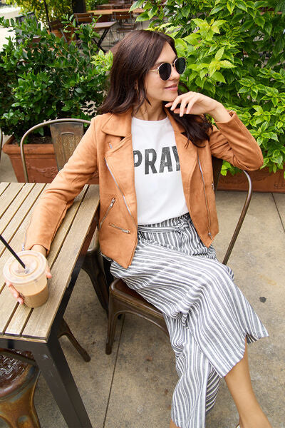 Simply Love PRAY Round Neck Graphic T-Shirt