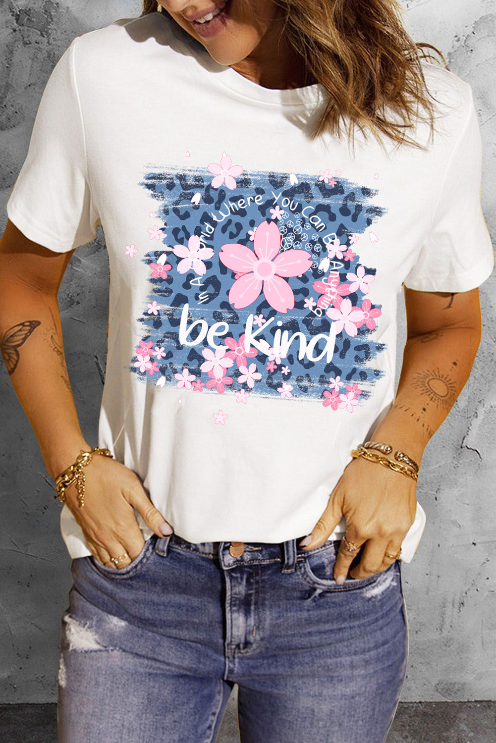 Be Kind Floral Graphic Tee