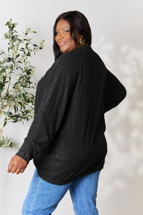 Chilly Babe Ribbed Cocoon Cardigan