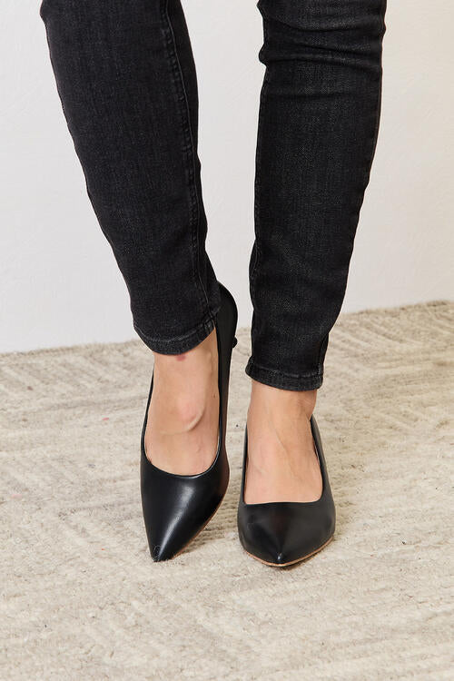 Black 2" Closed Toe Heels