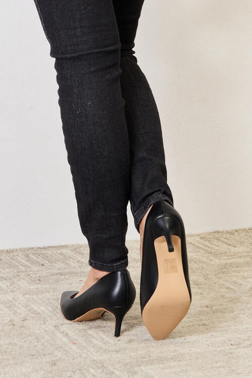 Black 2" Closed Toe Heels