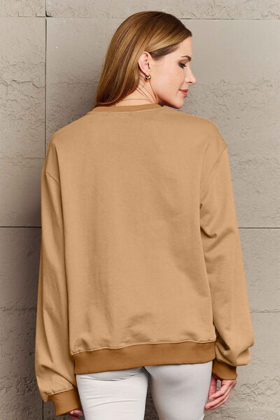 Simply Love CIAO！Round Neck Sweatshirt