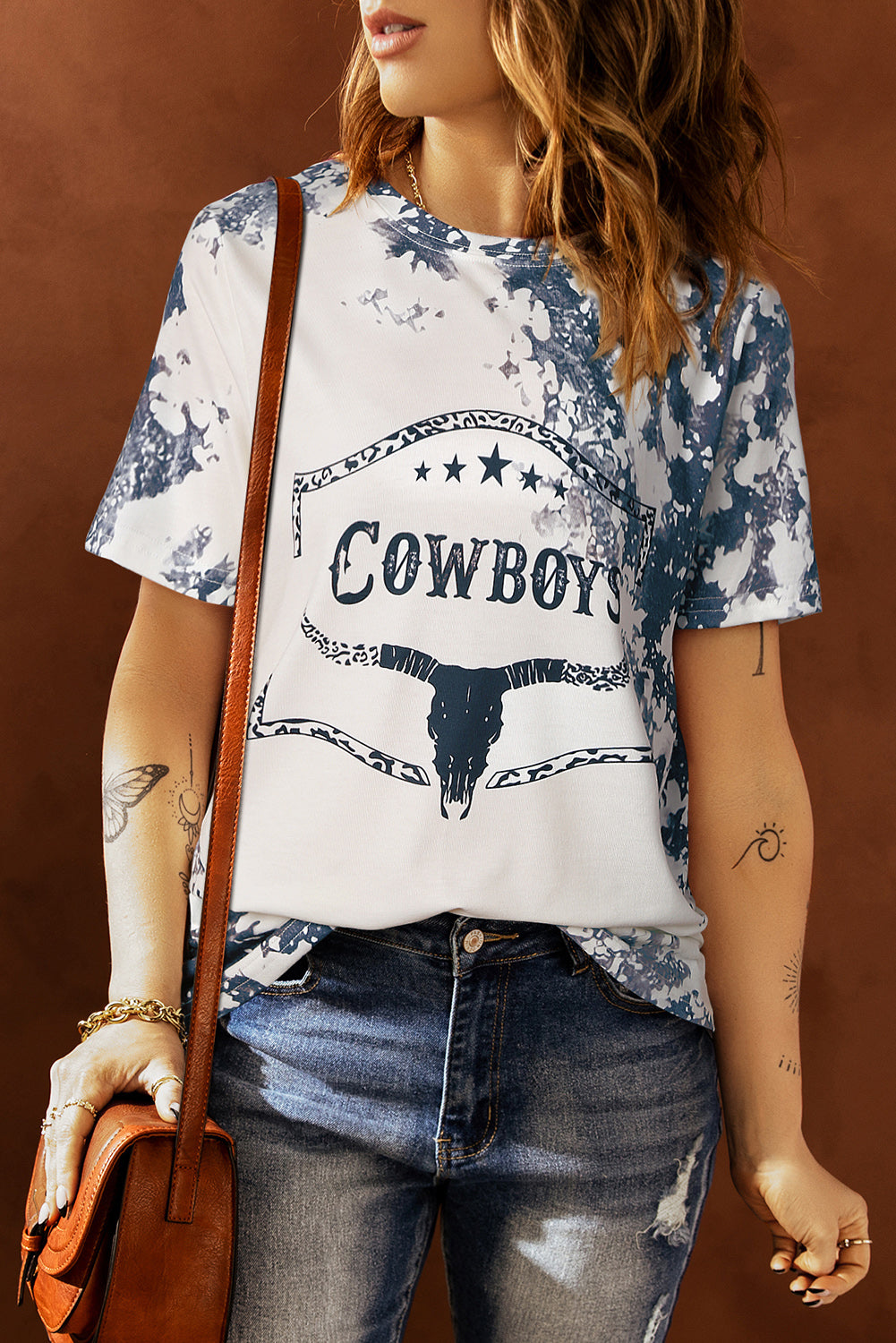 COWBOYS Graphic Tie-Dye Tee